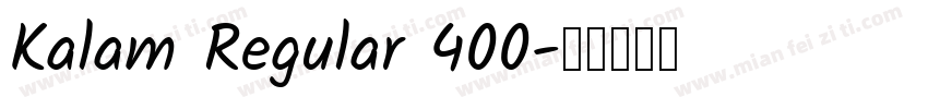 Kalam Regular 400字体转换